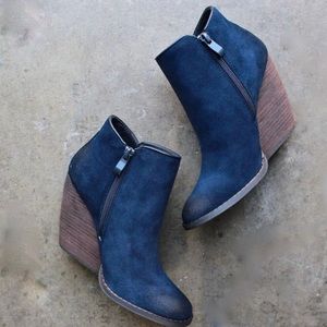 Very Volatile Navy Bootie